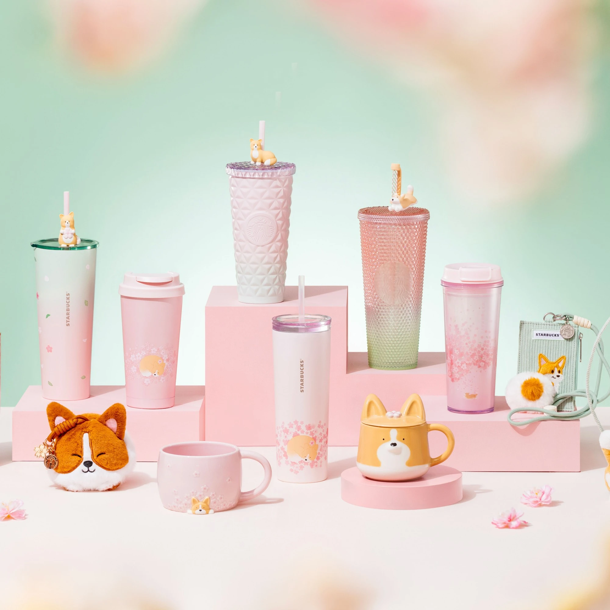 星巴克買一送一優惠2/12起！貓咪屁屁證件掛牌、柯基屁屁杯套必搶，粉紅草莓星冰樂開賣