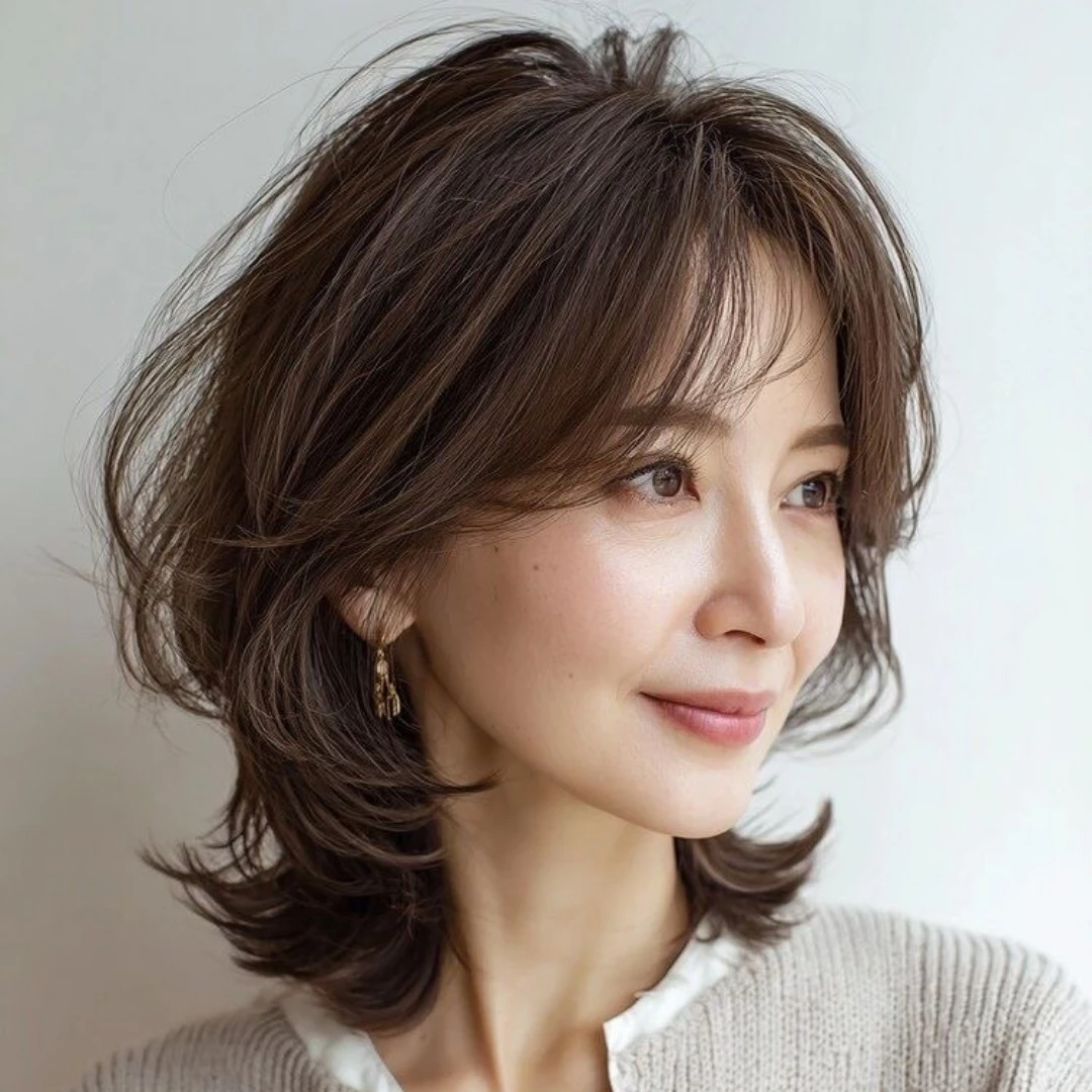50歲中年婦女「中長髮髮型」推薦！修臉型＋髮量倍增、一剪年輕10歲！
