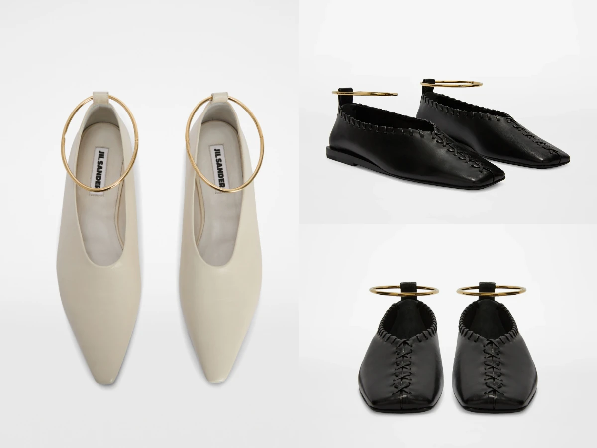 金屬環方頭芭蕾舞鞋 ，NT.32,300