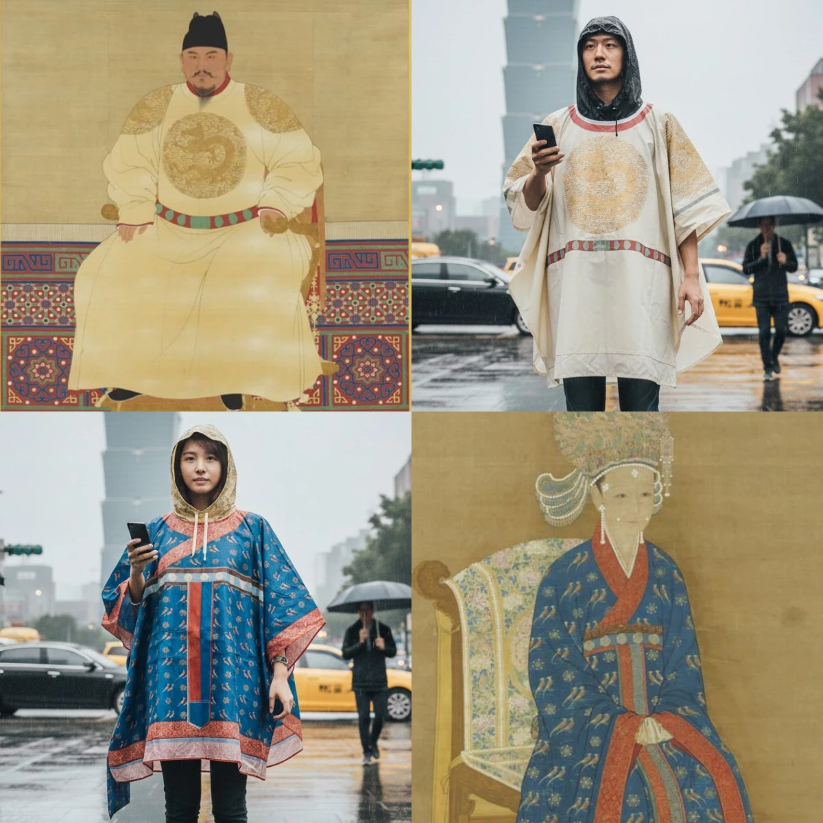 穿龍袍擋雨太貴氣！故宮「皇上同款雨衣」爆紅被搶購，網笑：雨天直接登基