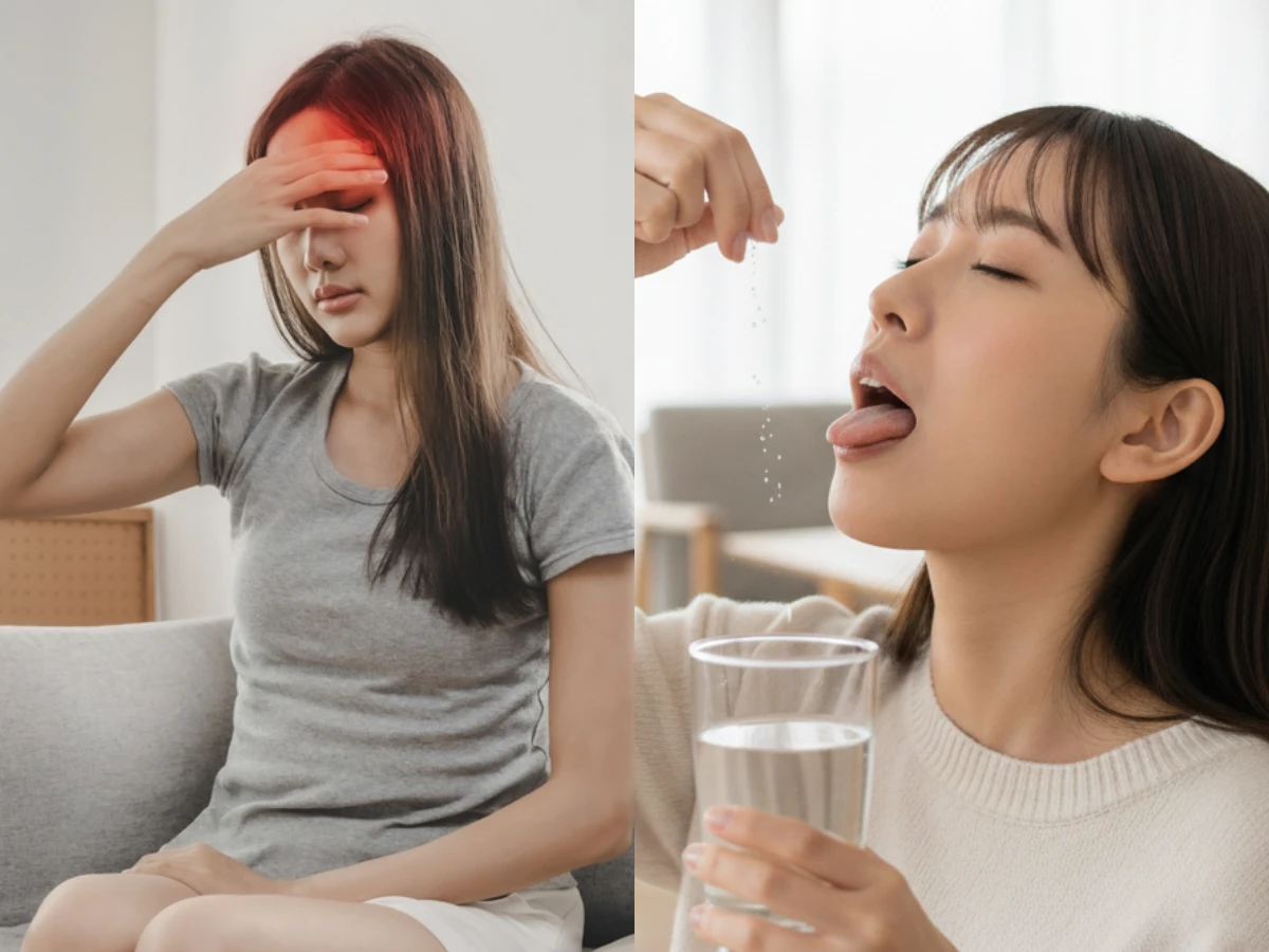 偏頭痛舒緩妙招「舌下含鹽巴」真的有效嗎？網友親測結果曝光！醫師：不是每個人都適合