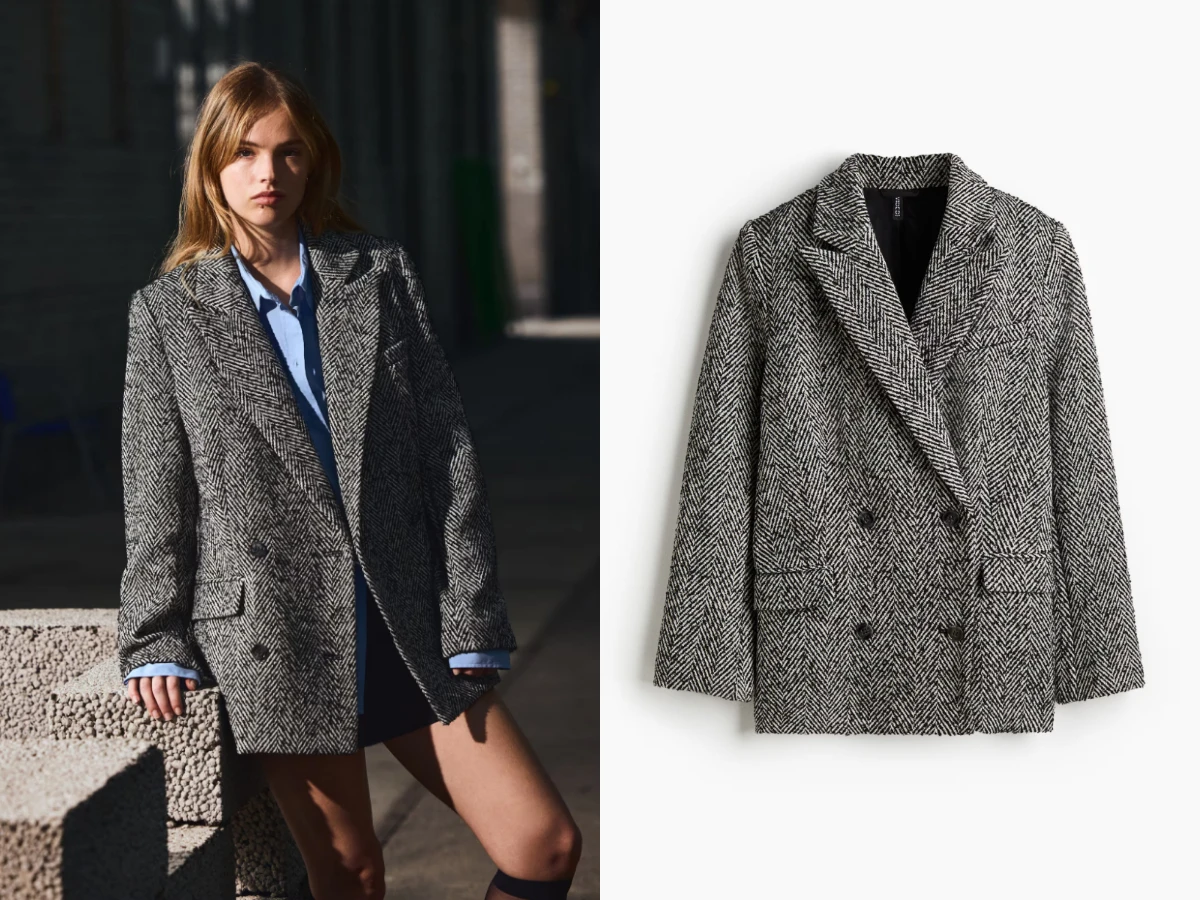 H&M 雙排扣西裝外套，NT.1,999