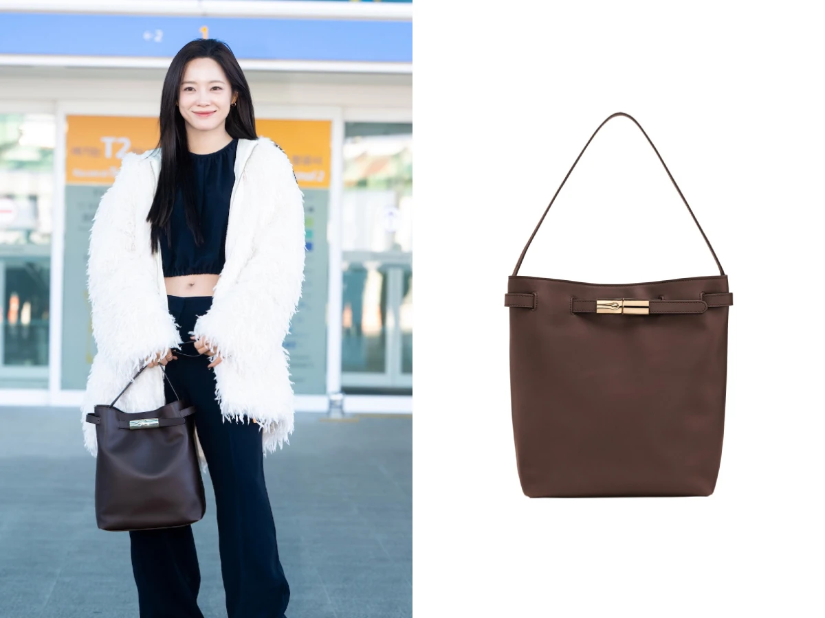 金世正：Longchamp Le Smart摩卡色水桶包