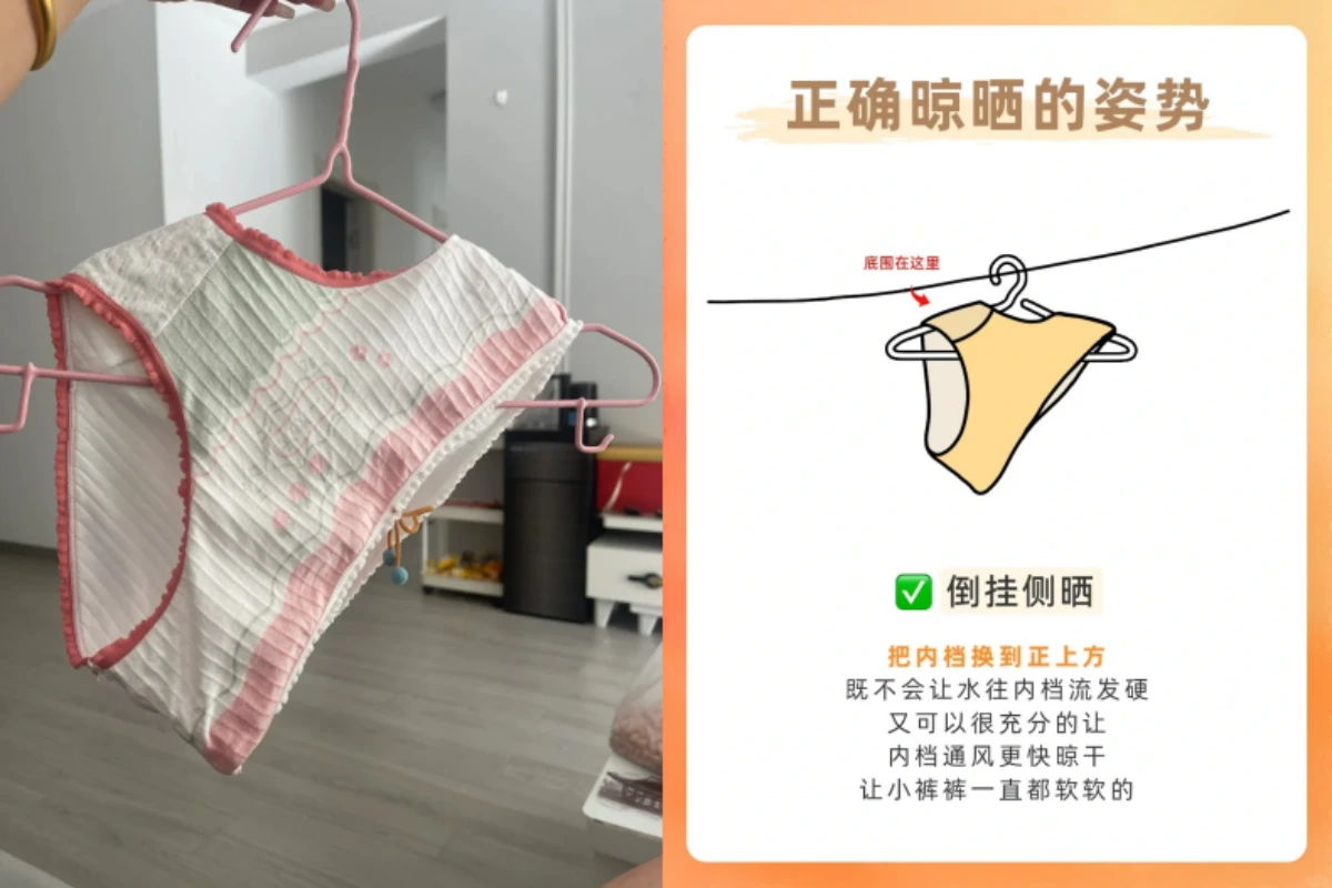 內褲要手洗還是機洗？內褲晾法公開