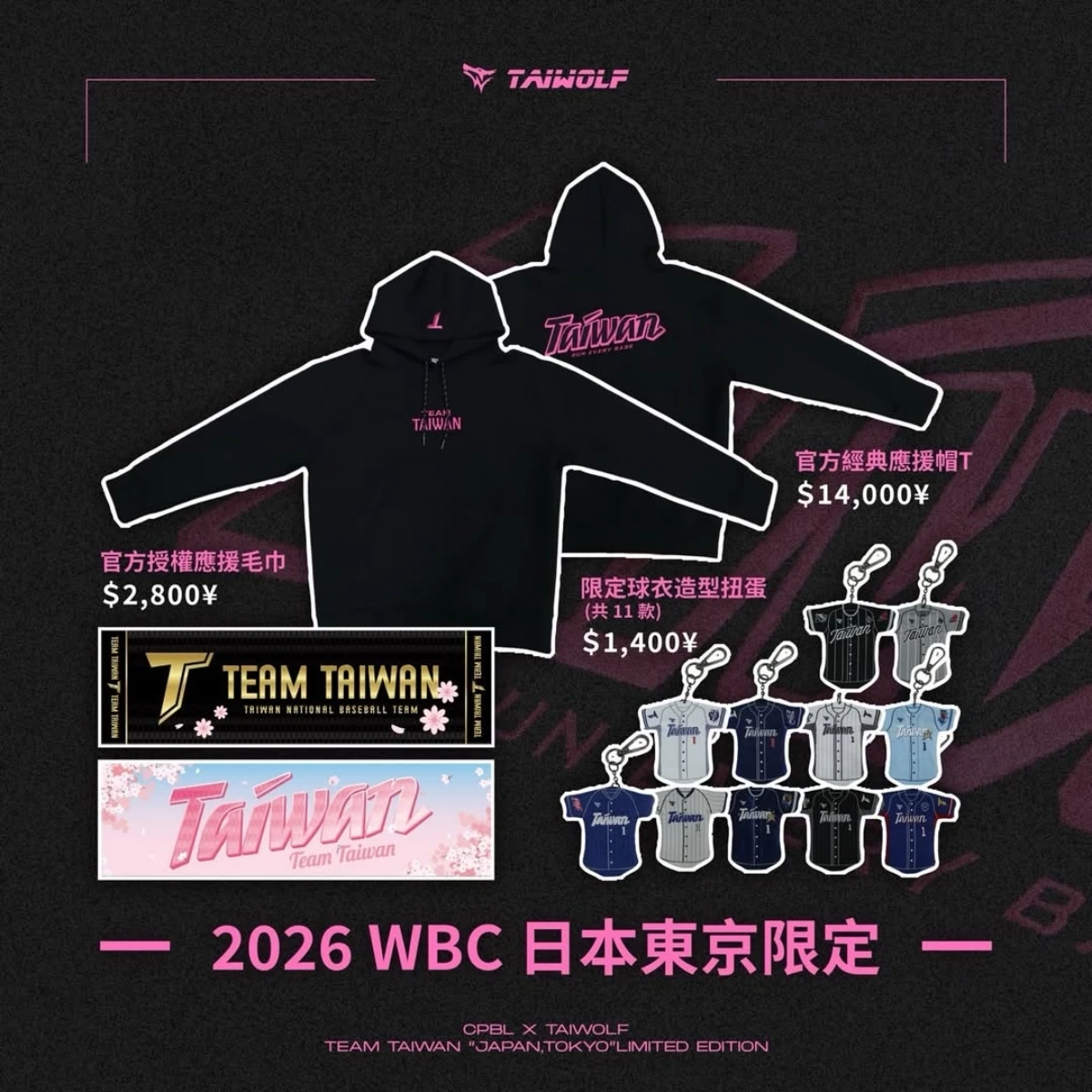 TAIWOLF台灣狼日本限定帽踢
