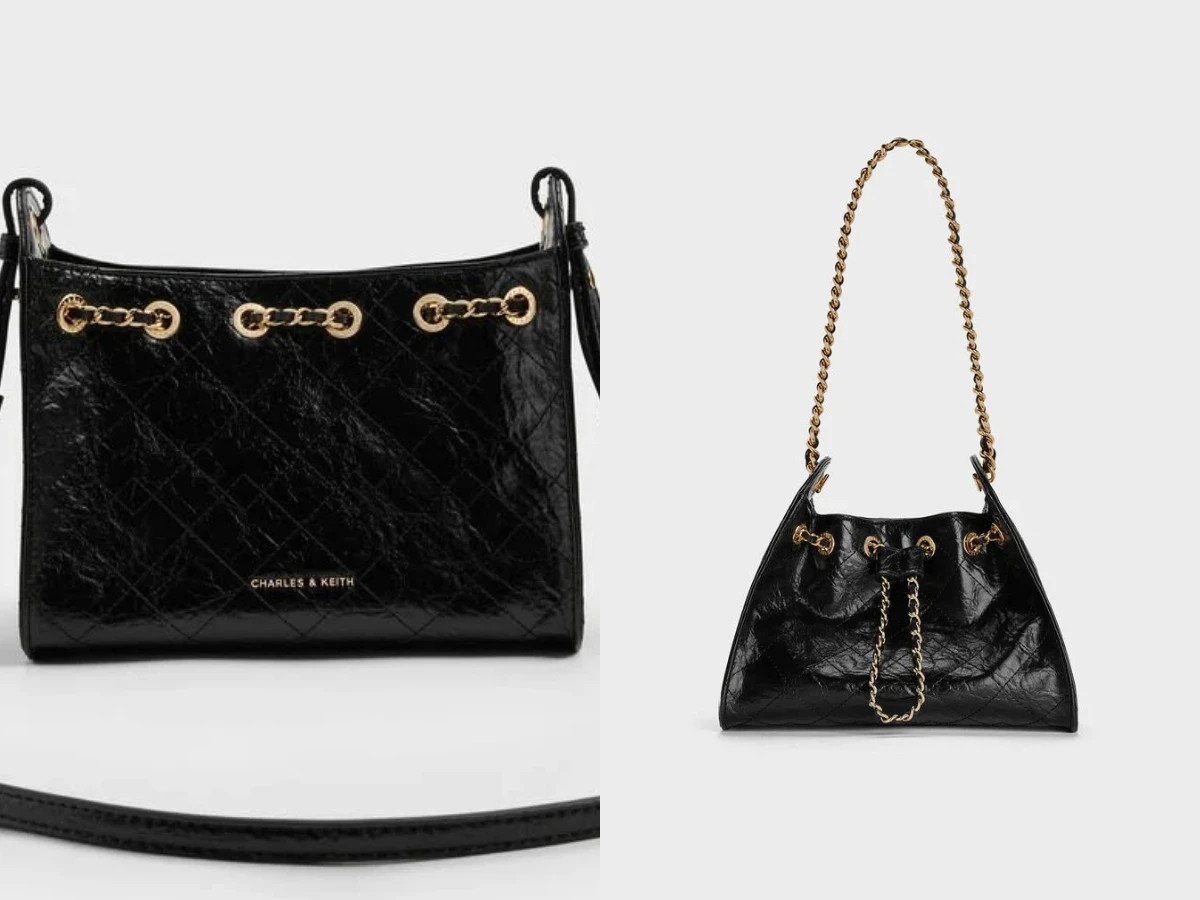 CHARLES & KEITH Duo 鍊條水桶包，NT.2,590