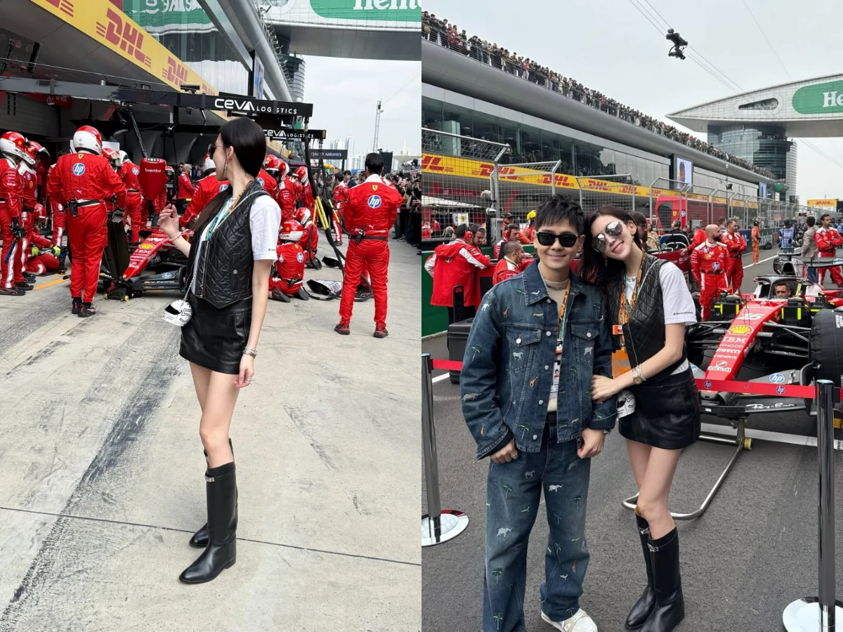 陳若儀、林志穎看F1賽車