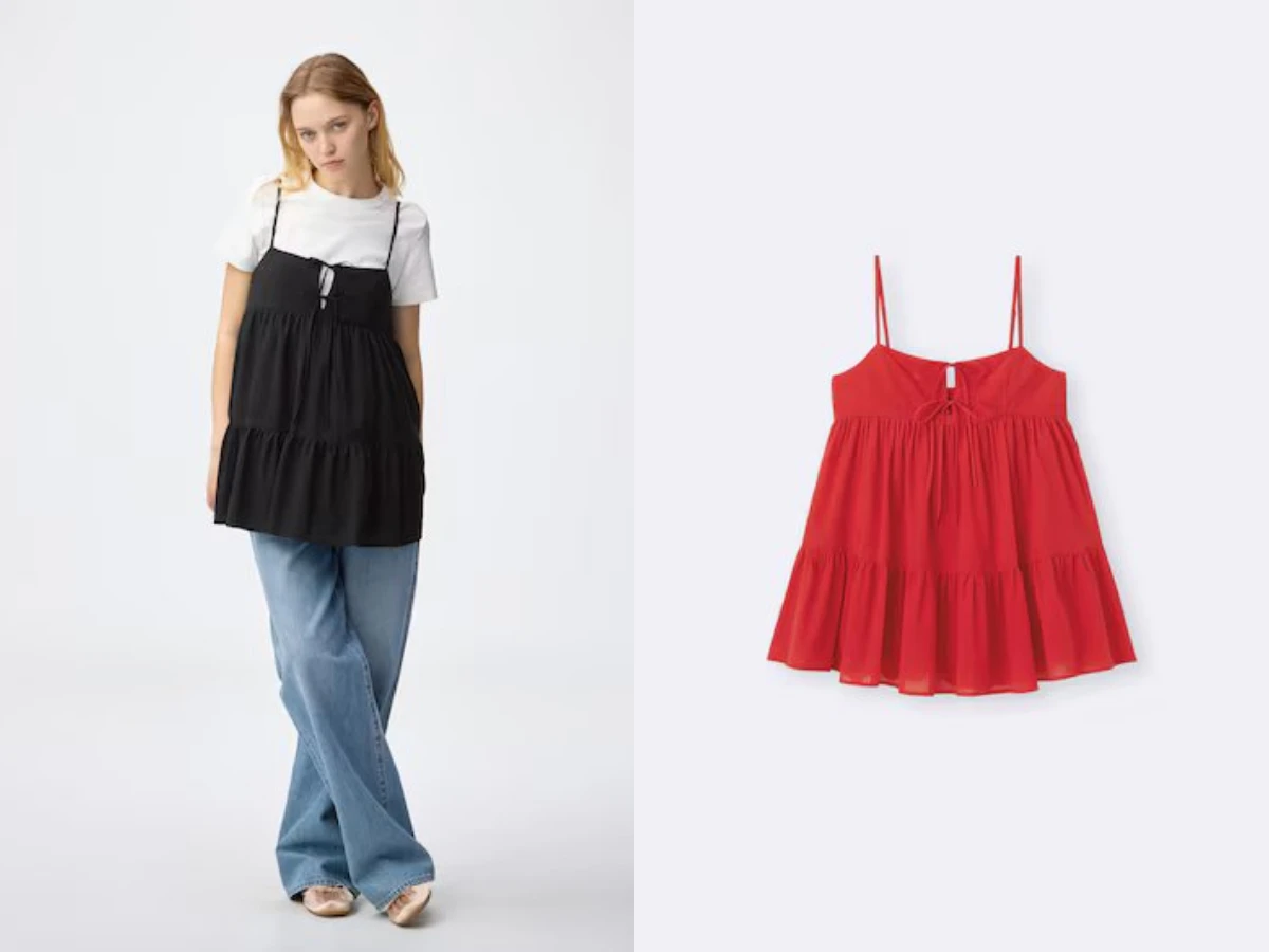 GU TUNIC 細肩帶長版裙擺背心，NT.690。