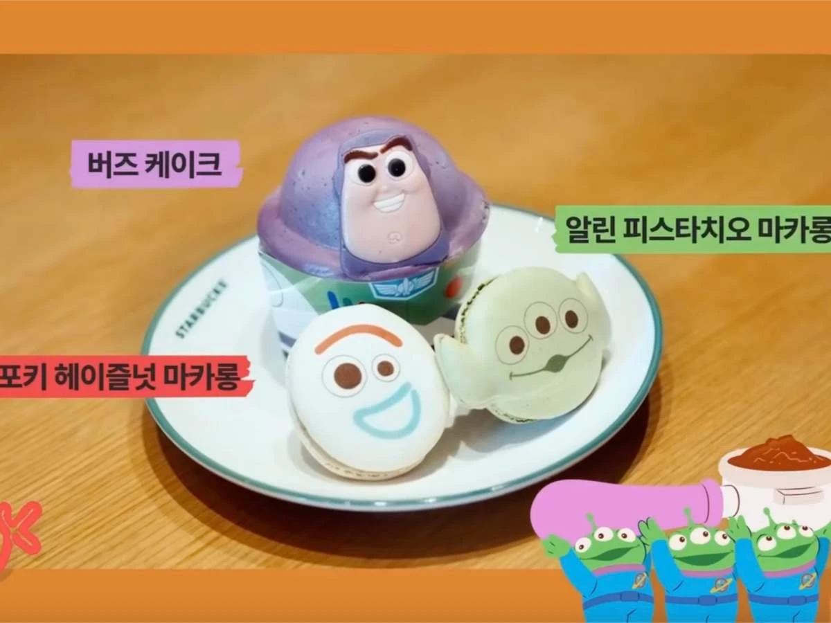 韓國星巴克聯名《玩具總動員》，叉奇、三眼怪馬卡龍