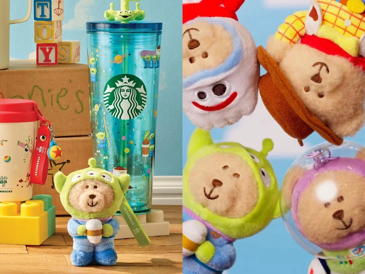 韓國星巴克聯名《玩具總動員》，星巴克小熊Bearista變身胡迪熊、巴斯熊1