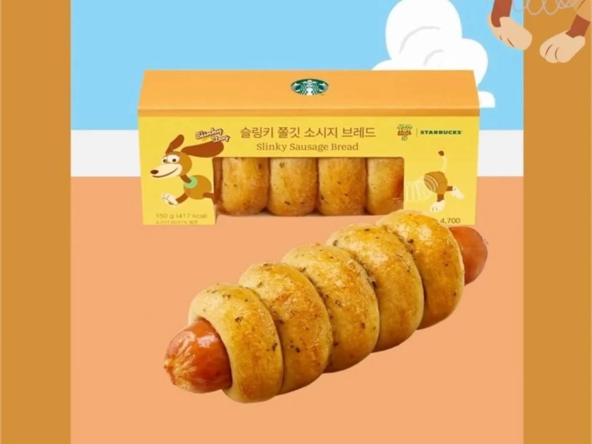 韓國星巴克聯名《玩具總動員》，彈簧狗麵包