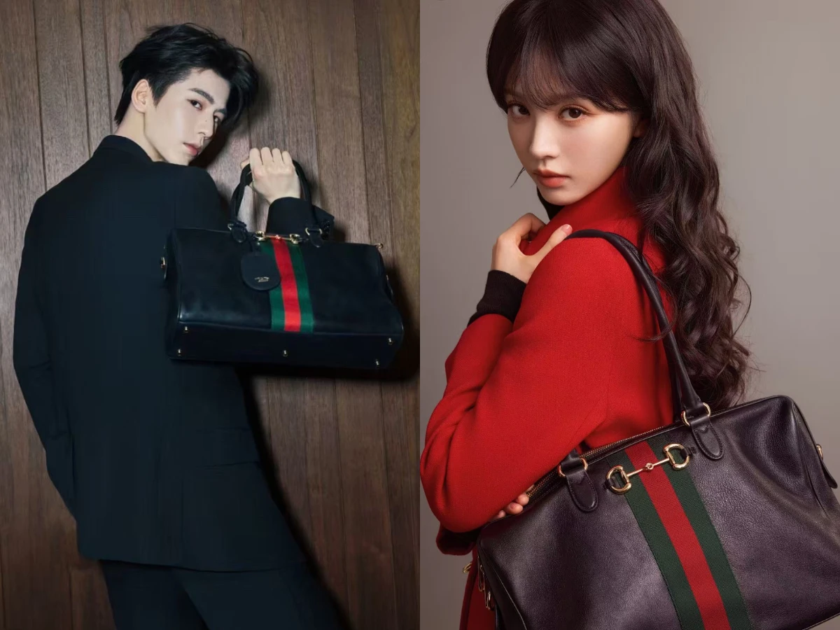 《逐玉》CP又聯手了！張凌赫、田曦薇曬「GUCCI情侶包」，長柄東西包有多種拿法